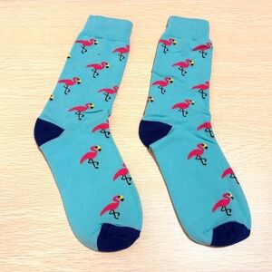 Flamingo Cotton Socks Pink Aqua Blue Purple Adults Teens Unisex One Pair